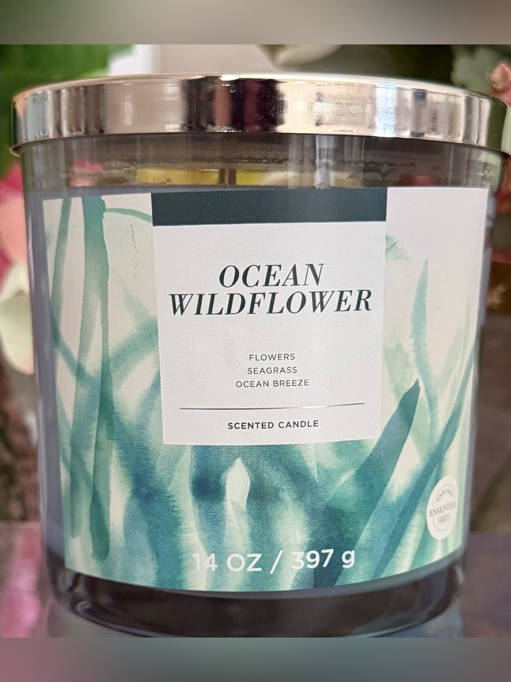 🆕🌊 SONOMA “OCEAN WILDFLOWER” 3-WICK CANDLE. SOY WAX BLEND. BRAND NEW.